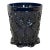 19th Century French Saint St. Louis Opaque Black Glass Crystal Vase For Sale