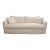 Crate & Barrel Willow II White Cotton Slipcovered Bench Queen Sleeper Sofa For Sale