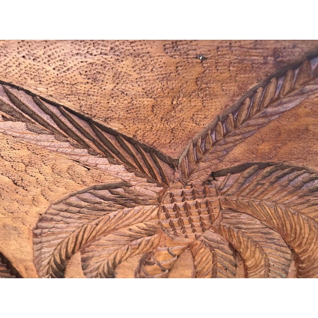 Decorative Panel in Carved Teak Wood, 1970s For Sale - Image 11 of 18