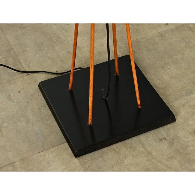 French Mid-Century Modern Wood Floor Lamp For Sale In Baton Rouge - Image 6 of 9