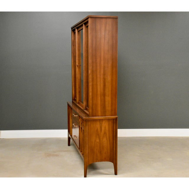 Mid-Century Modern 1960s Kent Coffey Perspecta Walnut and Rosewood Credenza Hutch For Sale - Image 3 of 13