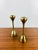 Vintage 1970s Pair of Brass Candle Holders modern design made of brass each holds a standard taper candle measures appx -...