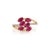 VR Jewels 1.74ct Oval Ruby and Diamond Accent Cluster Ring in 14k Yellow Gold Size 7 For Sale - Image 4 of 17