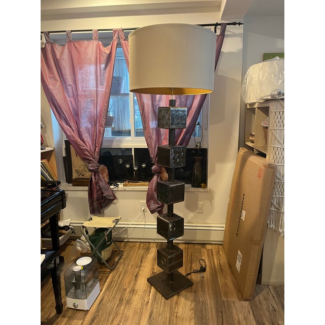 Dark Gray Monumental Feliciano Bejar 1920 2007 Magiscopio Floor Lamp For Sale - Image 8 of 12