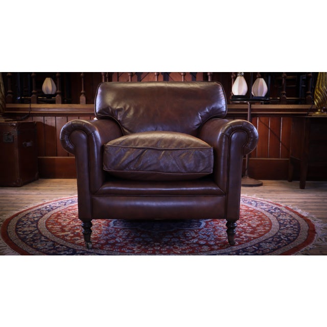 Leather Armchair with Cusion Back from George Smith, 2010s For Sale - Image 6 of 18