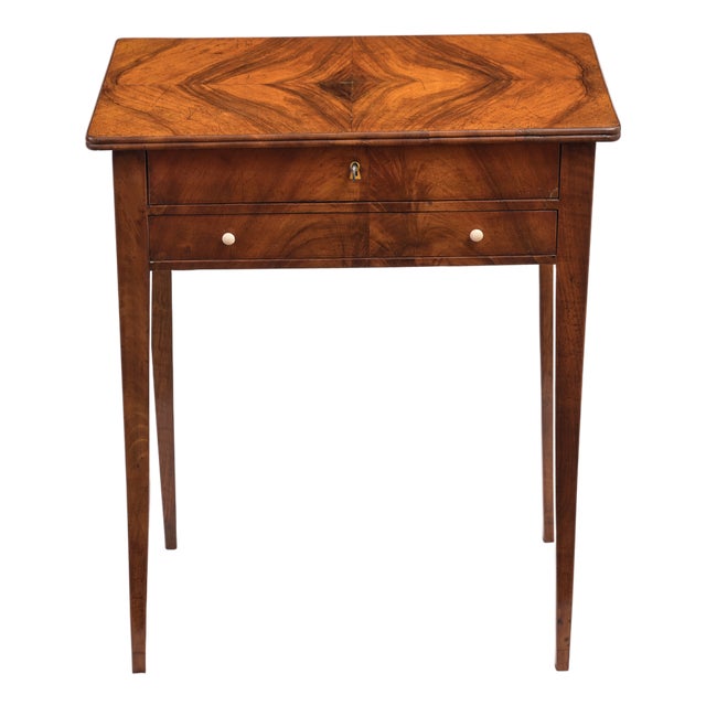 Biedermeier Side Table in Walnut, 1820 For Sale