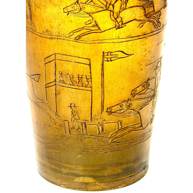 English Georgian Sporting Cow Horn Beaker, Continuous Steeplechase Race For Sale - Image 10 of 13