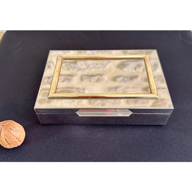 Chrome and Brass Box, 1970s For Sale - Image 9 of 10