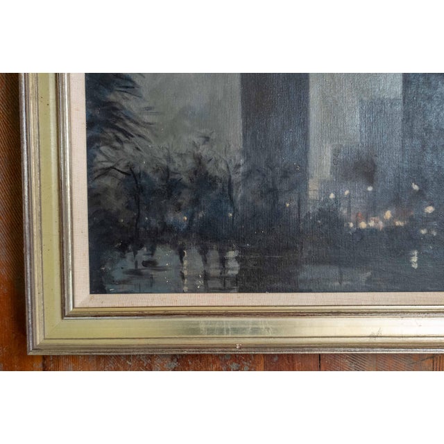 Mid-Century American Tonalist Nocturne Painting of Flatiron Building New York City For Sale In New York - Image 6 of 15