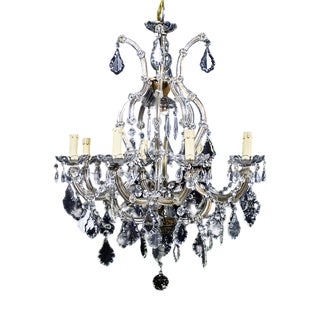 Maria Teresa Chandelier with 8 Lights in Bohemian Crystal, 1950s For Sale