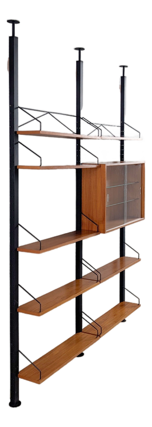Mid-Century Modern Wall Unit in Teak by Poul Cadovius, 1960