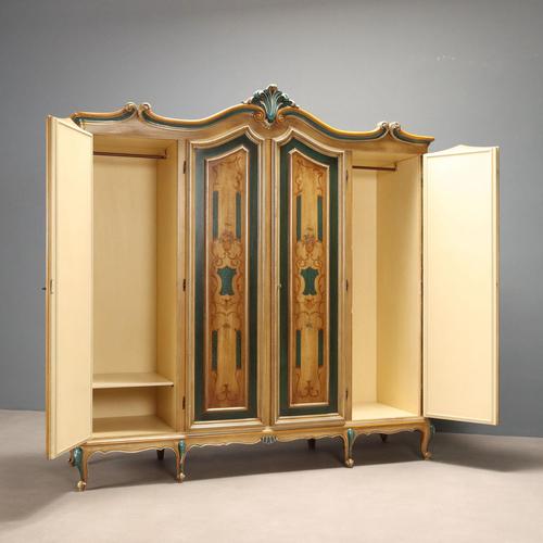 Lacquered and Painted Style Wardrobe For Sale - Image 4 of 14