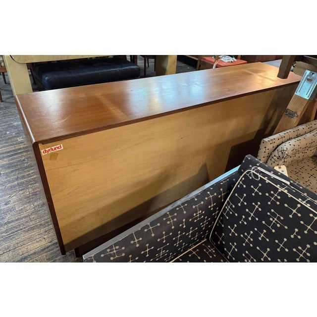Mid 20th Century Danish Modern Teak Credenza by Dyrlund With Tambour Doors For Sale - Image 17 of 17