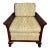 Vintage Cane Side Lounge Chair Upholstered For Sale