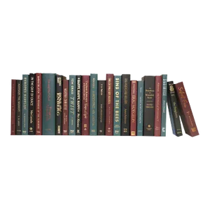 Decorative Books - Winter Berry Books - Burgundy Books By The Foot