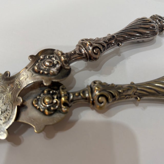 Antique Set Silver Plated Serving Fish - 2 pcs For Sale In Miami - Image 6 of 9