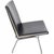 Hans wegner ap40 lounge chair upholstered in black leather, with a steel frame. The chair is from around the 1990s and...