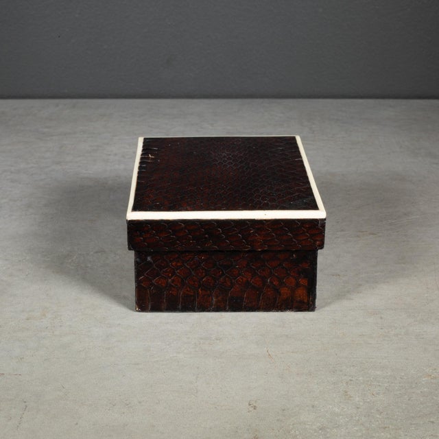 Late 20th Century R & Y Augousti Snake Skin Decorative Box For Sale - Image 5 of 8