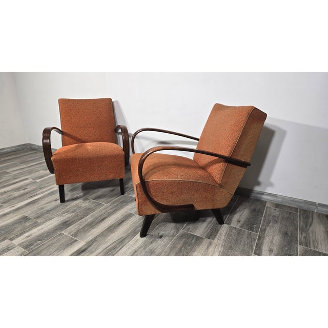 Vintage Armchairs from Jindrich Halabala, 1940s, Set of 2 For Sale - Image 4 of 14