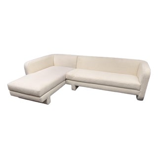 Jonathan Adler Sunset Teddy Texture Woven Two Piece Sectional For Sale