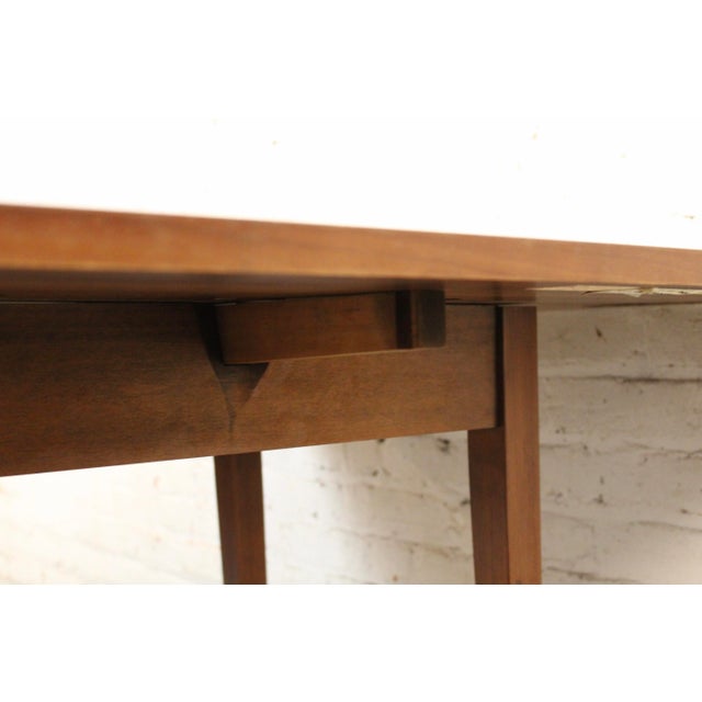 Mid 20th Century Henkel-Harris Co. Solid Wild Black Cherry Drop-Leaf Table For Sale - Image 15 of 18