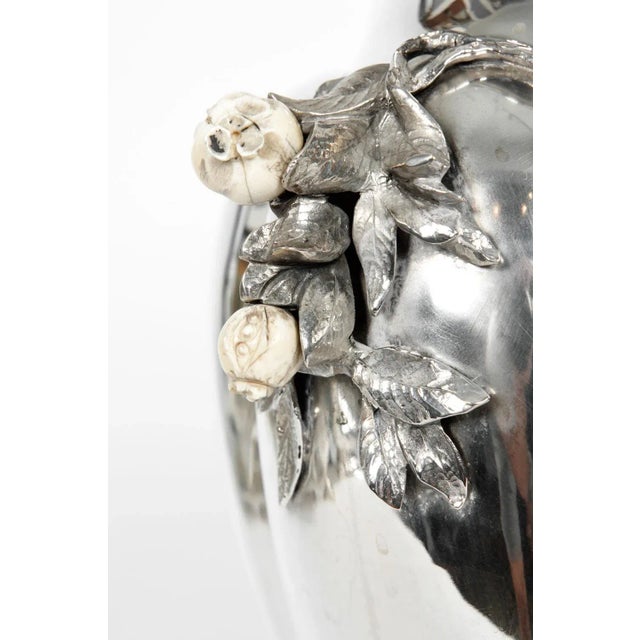 Antique Sterling Silver Centerpiece / Flower Vase For Sale - Image 4 of 11