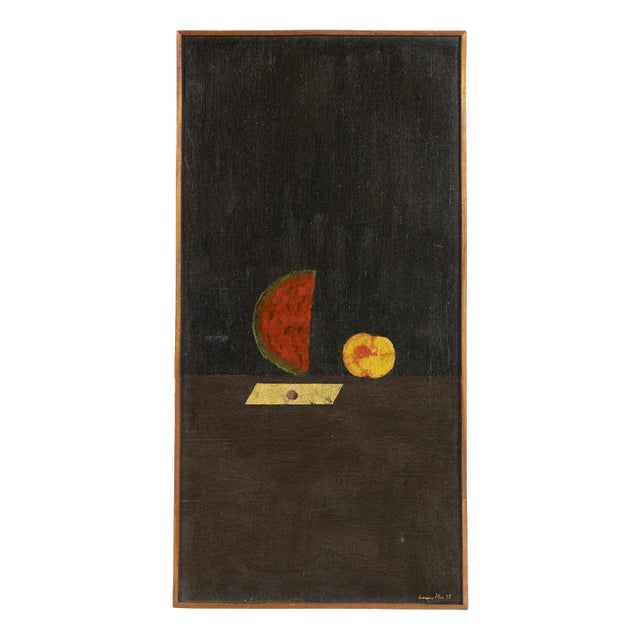 Henrique Silva, Composition, 1970s, Oil on Canvas For Sale