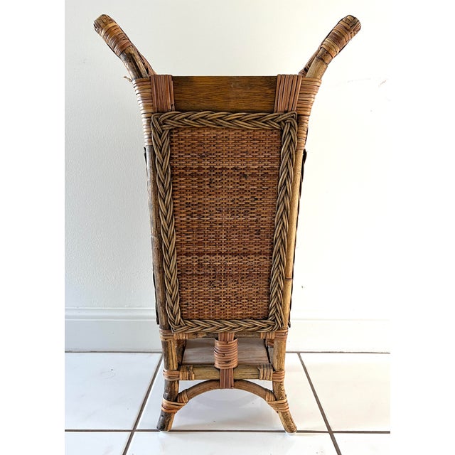 Woven Rattan Bamboo Umbrella Stand Chairish