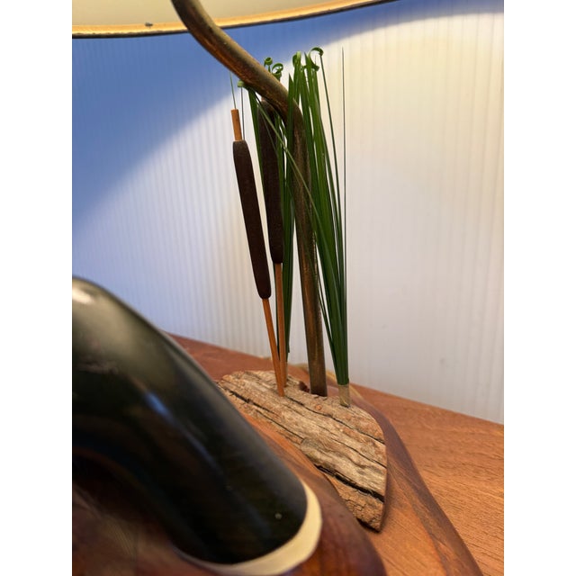 Brown Turkey Swamp Duck Decoy Table Lamp For Sale - Image 8 of 12