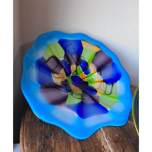 Viz Glass Studios Wall Art Glass Handblown 18” width, 5” depth and 17” height when mounted to wall No chips nor cracks....