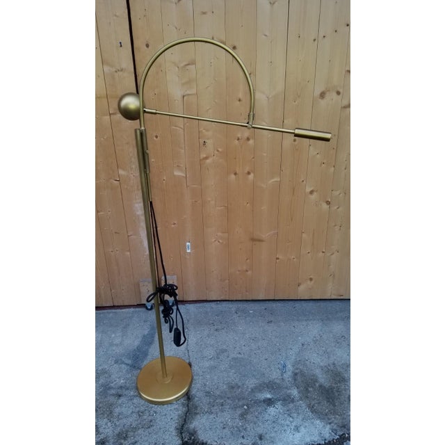 Restoration Hardware Lacquered Burnished Brass Orbiter II Task Floor