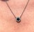 Sapphire Pendant Necklace With Earth Mined Diamonds in Solid 14k Gold, Round 6mm For Sale - Image 4 of 9