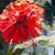 Zinnia Sonata, Original Oil Painting by Julia Lawing For Sale - Image 4 of 7