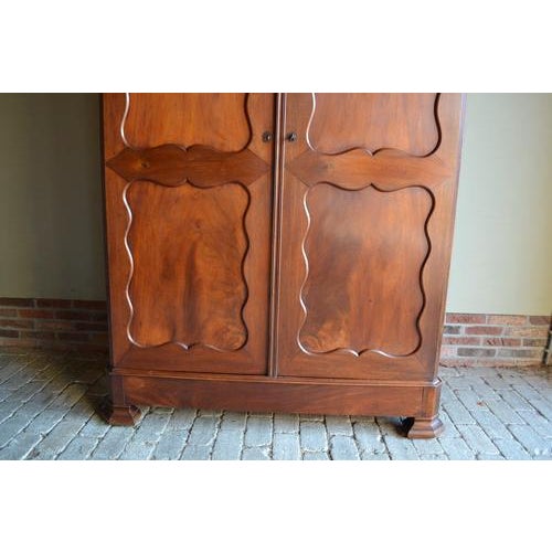 Antique Biedermeier Mahogany Wardrobe For Sale - Image 4 of 10