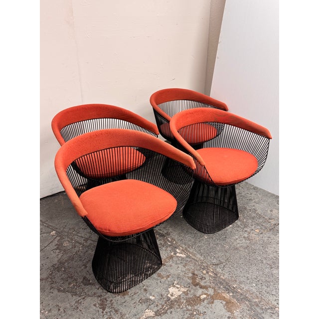 Mid-Century Modern Warren Platner for Knoll International Platner Armchairs, Set of Four For Sale - Image 3 of 12