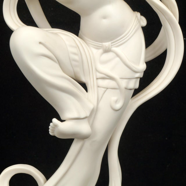 Dehua Jiyaun Art Apsara Sculpture Voice of Tiantu- Ji Qing Pipa C 1995 For Sale - Image 10 of 13