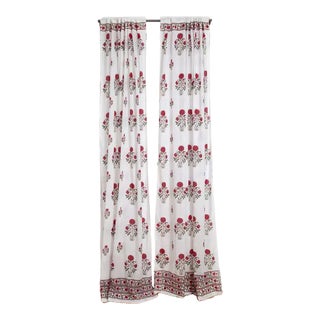 Amaya 45" X 96" Red Curtain For Sale