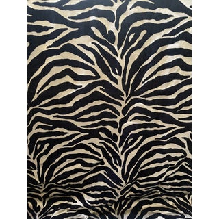 Vintage Silky Velvet Fabric From Kravet With Animal Pattern- 2.5 Yards 52" Wide For Sale