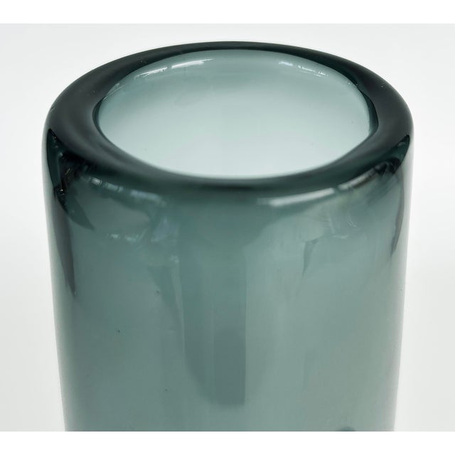 Glass Early 20th Century Per Lutken Holmegaard Glass Denmark Smoked Glasss Vases, Set of Three (3) For Sale - Image 7 of 11