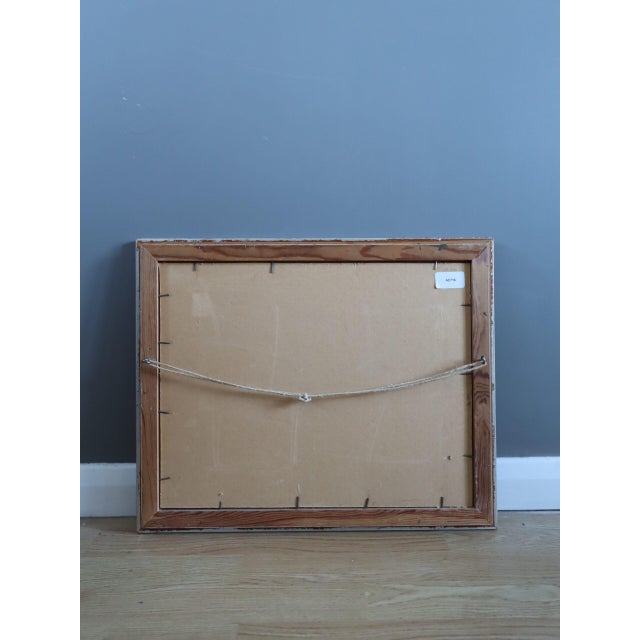 Mid-Century Modern 'Cubist Street' Swedish Original Geometric Street Scene Oil Painting - Framed For Sale - Image 10 of 10