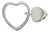 1990s Tiffany & Co Estate Heart Keychain Sterling Silver For Sale