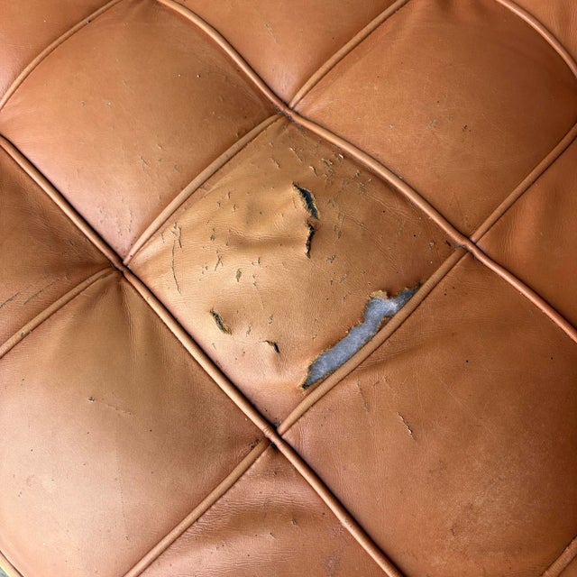 Mid 20th Century Josef Hoffman "Kubus" Sofa for Wittman Mid-Century Modern Tufted Leather For Sale - Image 5 of 12