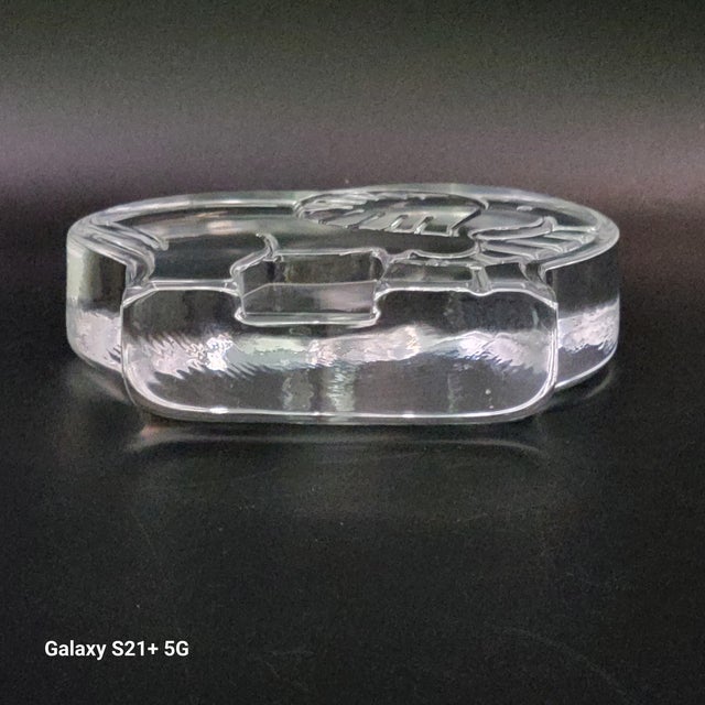 1970s Vintage Dansk Glasburk Lead Crystal Elephant Paperweight Figurine Designed by Naiad Einsel, 1970s For Sale - Image 5 of 13