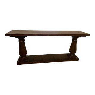 Restoration Hardware Reclaimed Pine Console Table For Sale