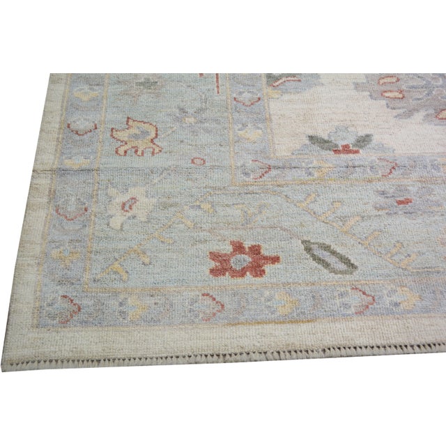 Turkish Oushak Hand Knotted Wool Rug, 12'x15' For Sale - Image 4 of 5