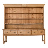 19th Century Country English Farmhouse Pine Kitchen Dresser For Sale