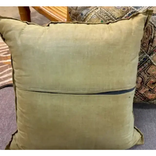 Indian Rajhistani Mirror Embroidered Pillows For Sale - Image 4 of 4