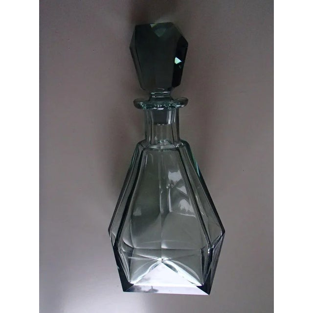 Art Deco Blue Green Carafe, 1930s For Sale - Image 7 of 10