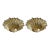 Pair of Early 20th Century American Art Deco Brass Flush-Mount Fixtures For Sale