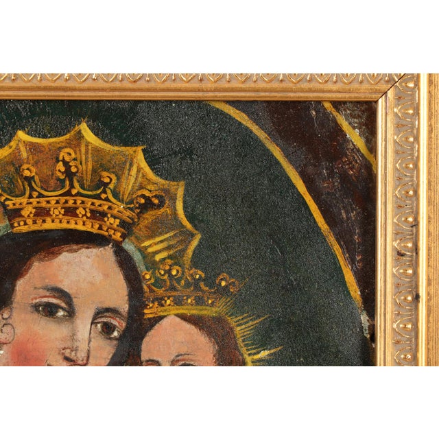 Our Lady of Refuge for Sinner, Oil on Tin, 19th Century For Sale - Image 4 of 13